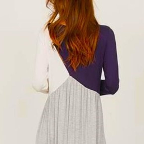 éloges Navy, Gray & White, Color Block Long-Sleeve Maxi Dress 3X ExtraTall - Picture 8 of 8